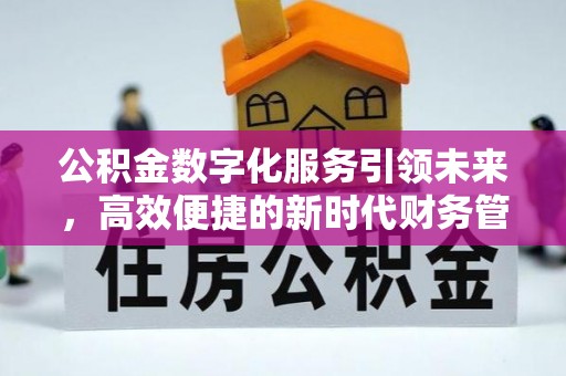 武川公积金数字化服务引领未来，高效便捷的新时代财务管理