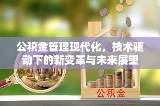 梓潼公积金管理现代化，技术驱动下的新变革与未来展望